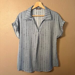 Gaharu Women’s Short Sleeve Collared Blouse Size Medium